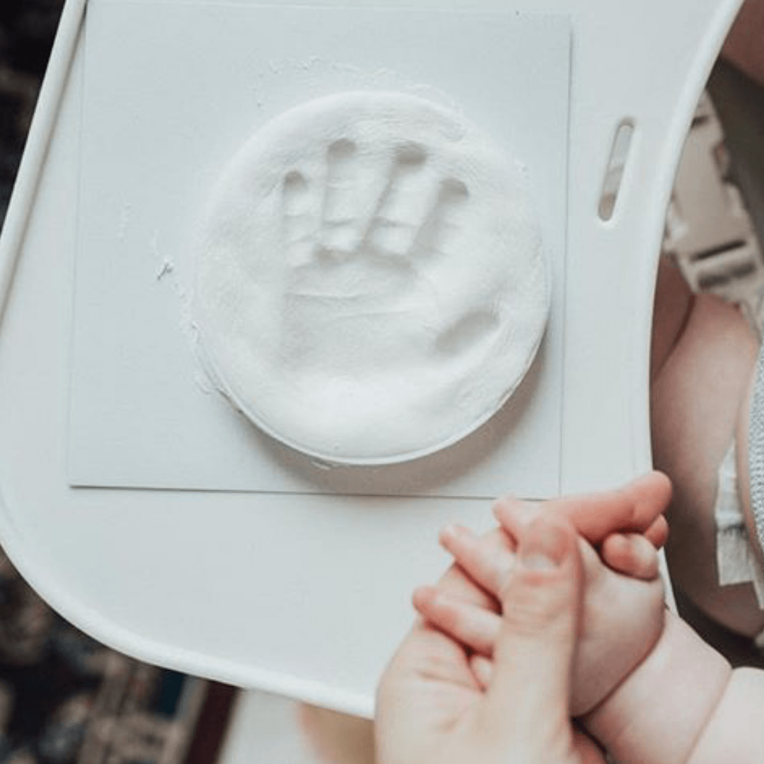 Bubzi Co Baby Handprint & Footprint Clay Ornament Kit for Newborns & Infants, PE